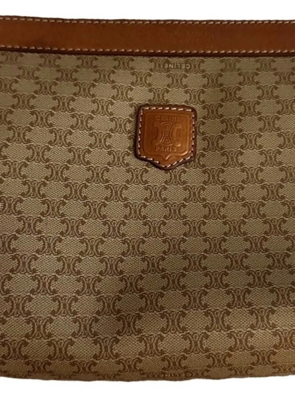 Celine Tan & Brown Monogram Toiletry Pouch